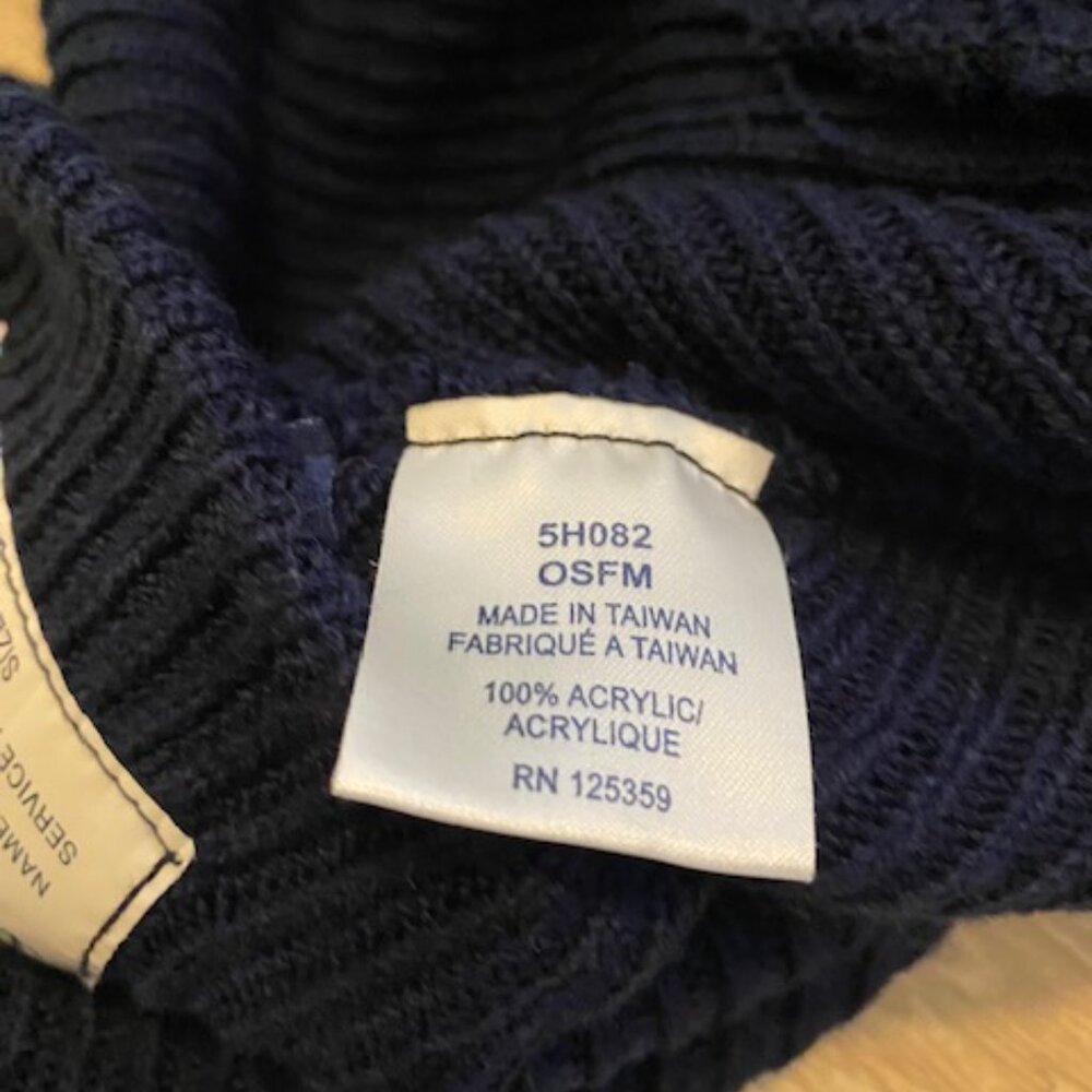Sperry Top Sider Water Resistant Unisex Navy Blue Beanie/Hat OSFM - Picture 5 of 5